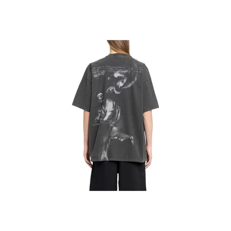 OFF WHITE Caravaggio Painting Print Cotton T Shirt-2