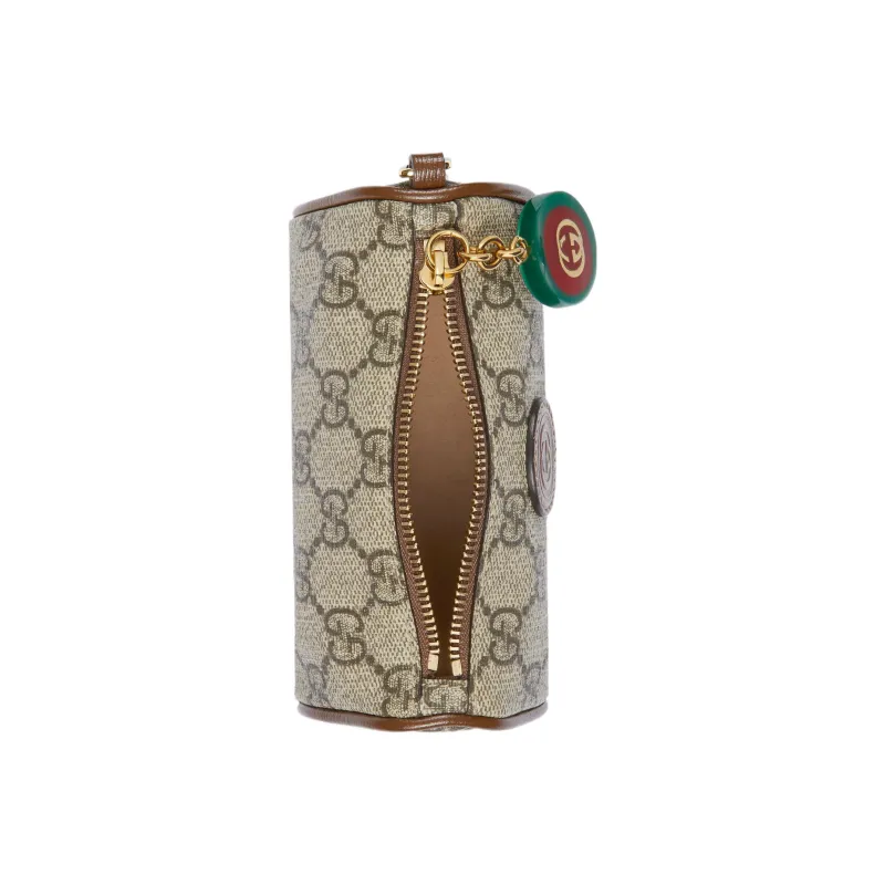 GUCCI Canvas With Leather Canvas Bag, Handbag Mini Men's Brown-6
