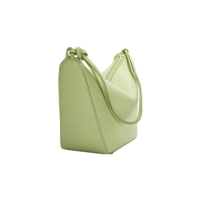 LOEWE Hammock Hobo Cow Leather Portable Crossbody Bag Shoulder Bag Women's Lime Green-3