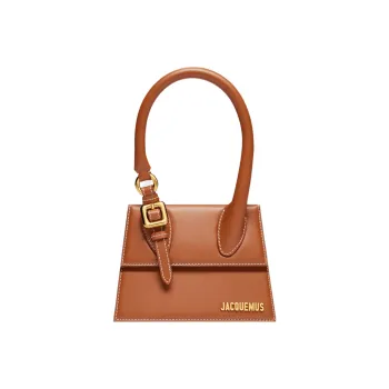 Jacquemus Le Chiquito Moyen Cow Leather Shoulder Bag Crossbody Bag Handbag Medium Size Women's Light Brown