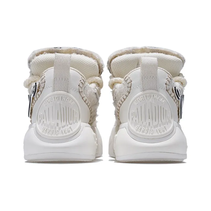 Palladium Slip Resistant Low Top Skateboard Shoes Unisex White-3