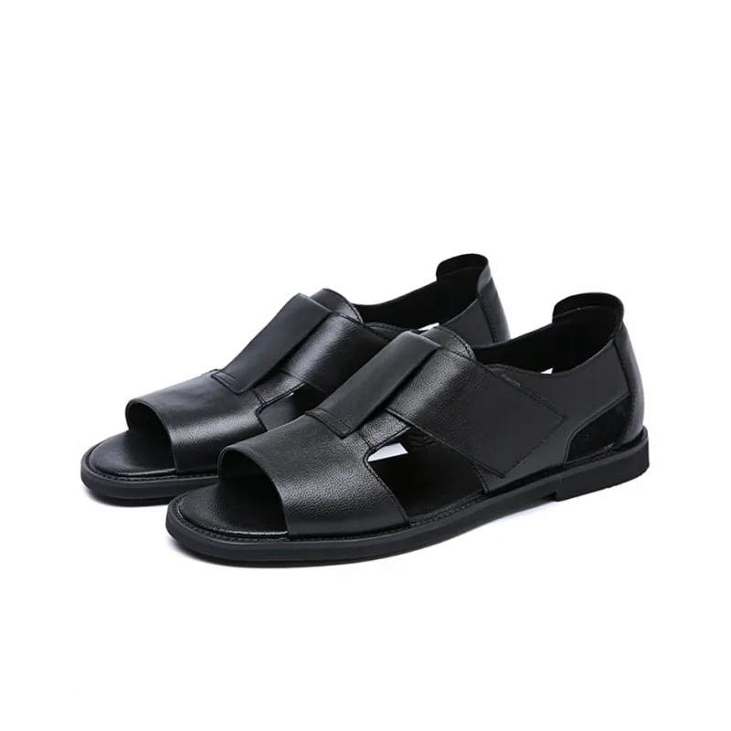 YEDANI Roman Sandals Men's Black-2