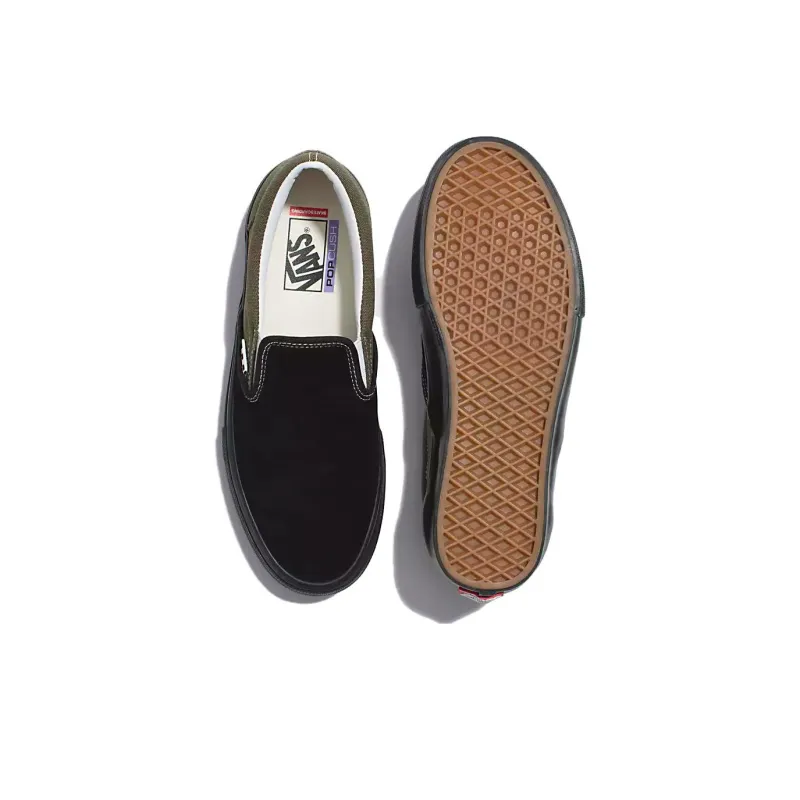 Slip On Skate Vans 'Black Grape Leaf'-4