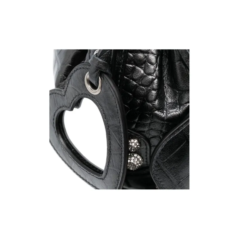 Balenciaga Le Cagole Calfskin Bucket Bags Shoulder Bag Crossbody Bag Extra Small Women's Black-3