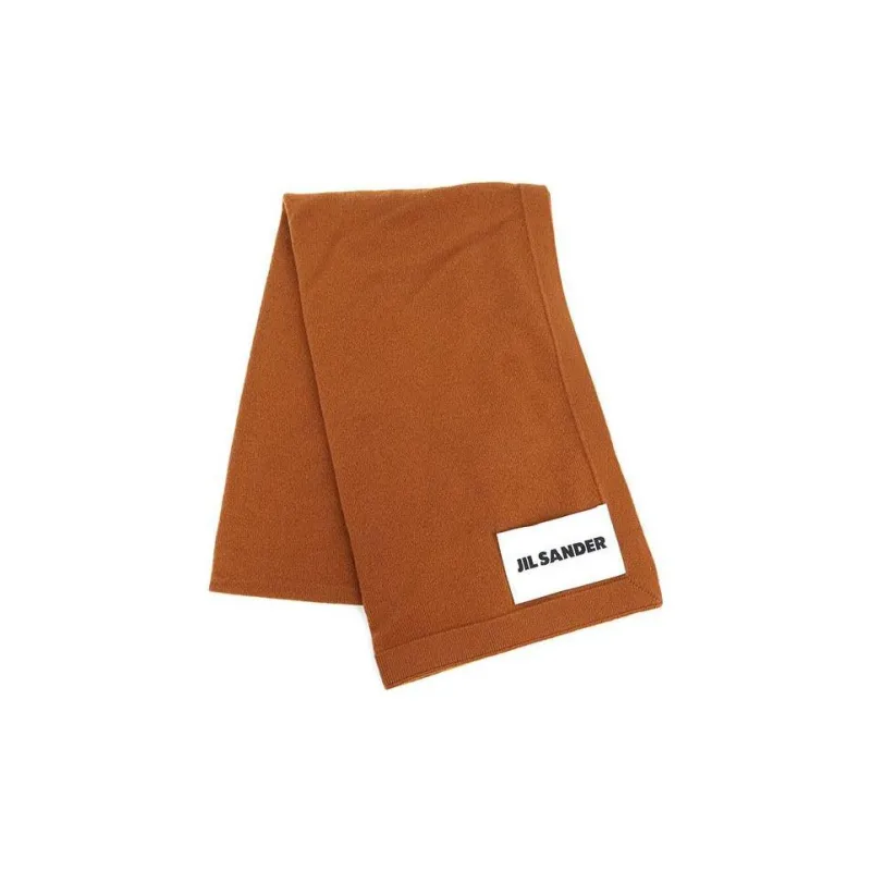JIL SANDER Knit Scarves Men Brown-1