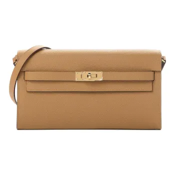 HERMES Kelly To Go Epsom Calfskin Crossbody Bag Shoulder Bag Women's 2S Sesame Color