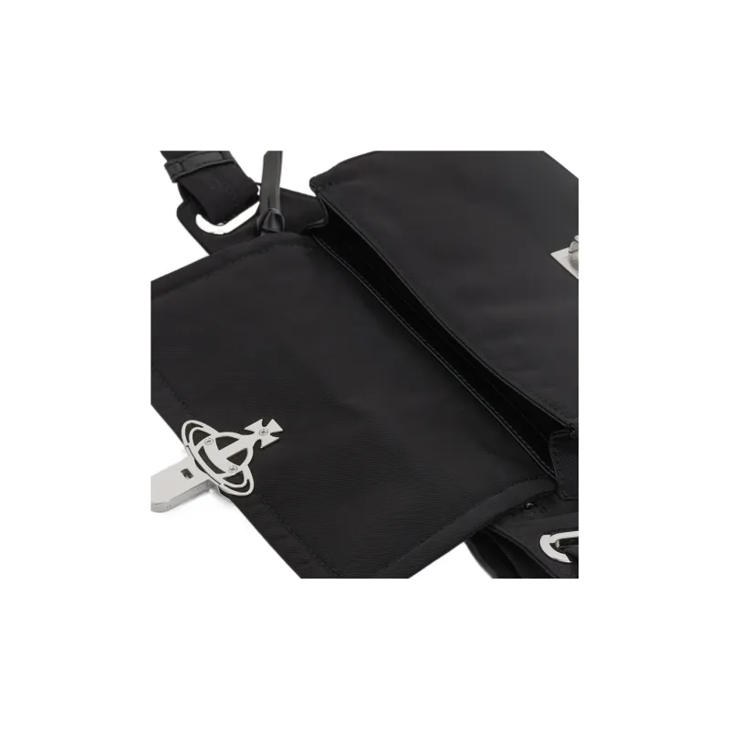 Vivienne Westwood Recycled Material Polyester Sling Bag Shoulder Bag Crossbody Bag Fanny Pack Women's Black-2