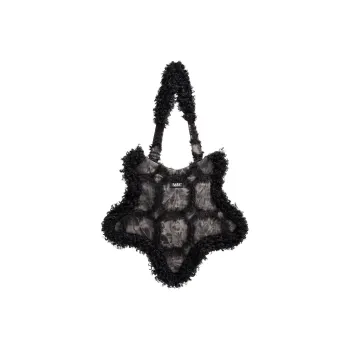 REBIRTH Denim Stars Shoulder Bag One Shoulder Crossbody Handbag Medium Size Women's Black/Blue