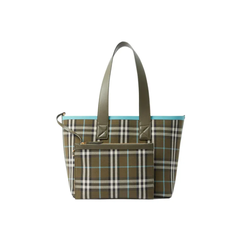 Burberry Cotton Canvas Bag, Tote Bag, Shopping Bag, Handbag Trumpets Women's Olive Green-2