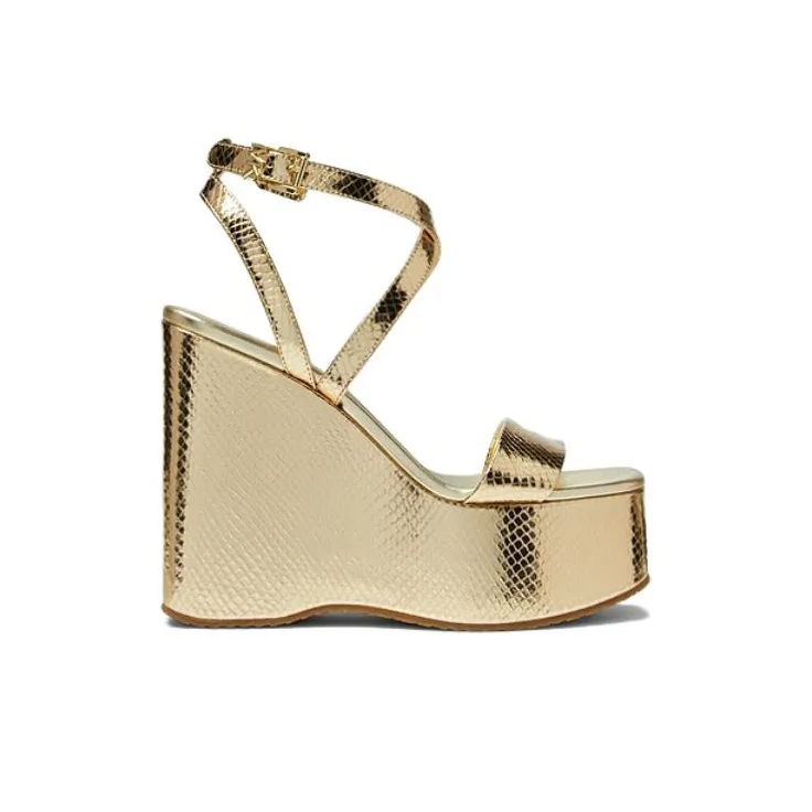 MICHAEL KORS Paola Strap Sandals Women's Gold-1