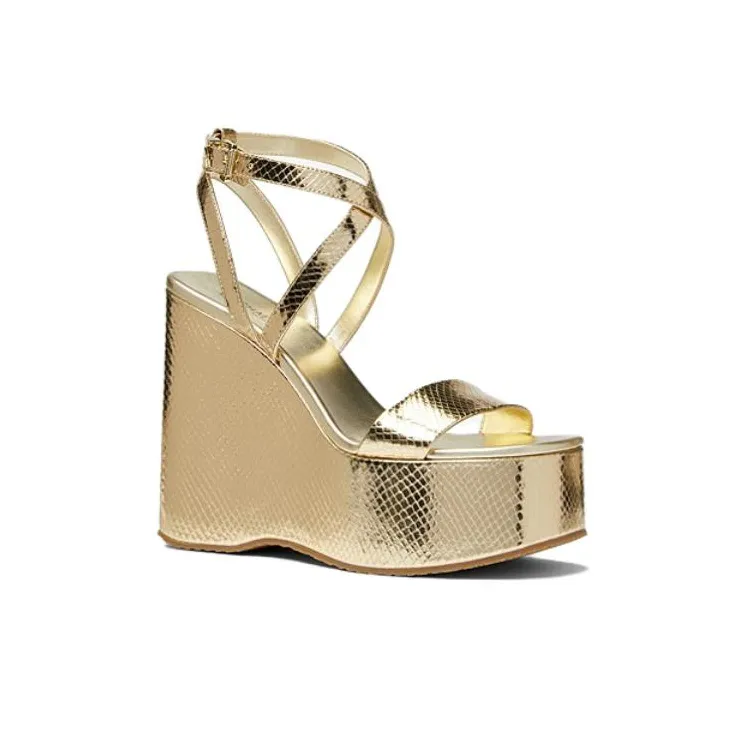 MICHAEL KORS Paola Strap Sandals Women's Gold-2