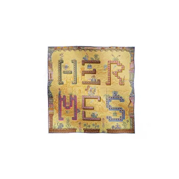HERMES Silk Scarves Women's Yellow