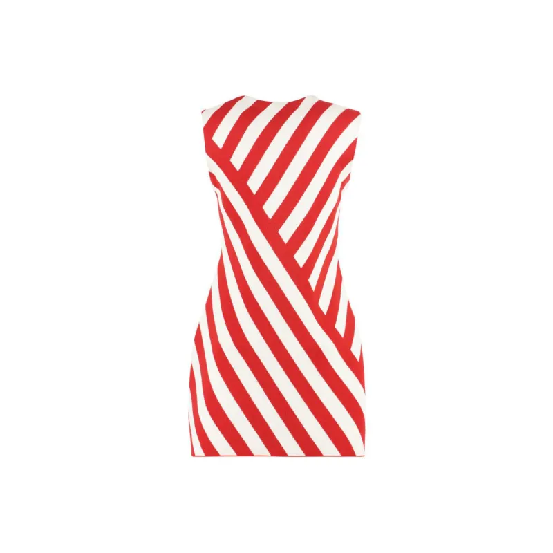 GUCCI Striped Jacquard Sleeveless Dress-1