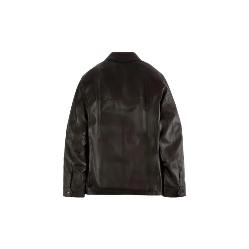 TOD'S Leather Jackets Men Dark Brown-1