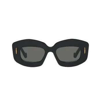LOEWE Plate Frame Irregular Shape Sunglasses Women's Black