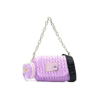 VERSACE JEANS COUTURE Artificial Leather Portable Crossbody Bag, Shoulder Bag Women's Lavender Purple