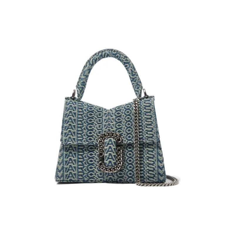 MARC JACOBS Denim Shoulder Bag, Crossbody Bag, Handbag Women's Blue-1