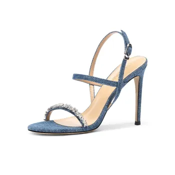 Lily Wei One-Strap Sandals 10cm Women's Blue