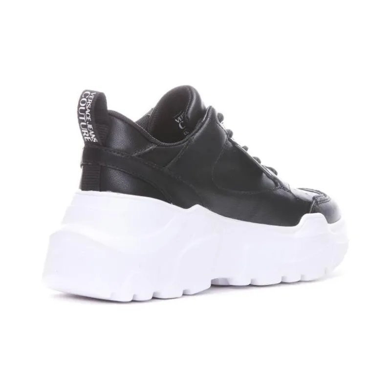 VERSACE JEANS COUTURE Low Top Casual Shoes Women's Black White-2