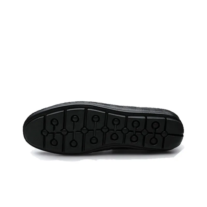IMLINFEI Gommino Loafers Men Low Top Black/White-9