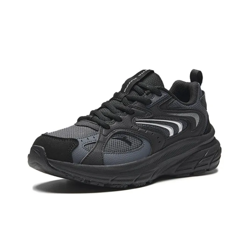 Anta AT956 Cushioning Anti Slip And Wear Resistant Low Top Retro Running Shoes Women's Black-1