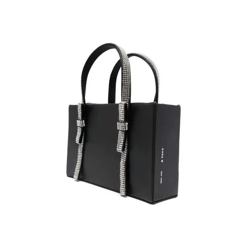 KARA Lambskin Tote Bag Shopping Bag Shoulder Bag Crossbody Bag Handbag Women's Black-1
