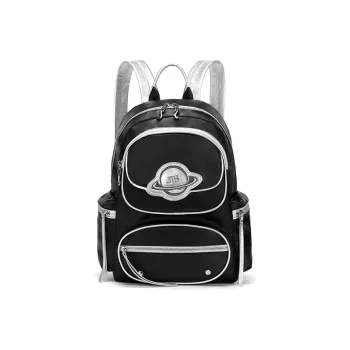 JELLYTOYBOY Fabric+PU Xingji Bag Backpack Medium Size Women's Black/Silver/Pink