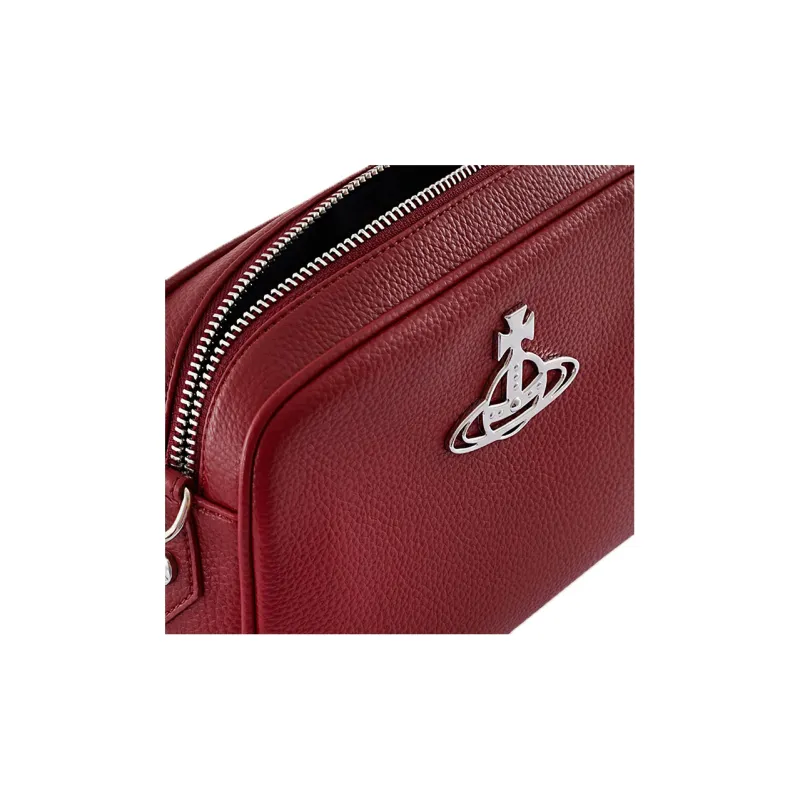Vivienne Westwood ANNA Recycled Polyurethane Camera Bag, Shoulder Bag, Crossbody Bag Women's Red-3