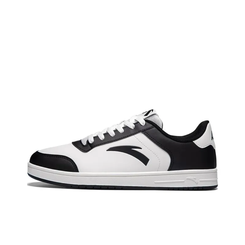 Anta Anti-Slip Wear-Resistant Low-Top Skateboard Shoes Men's Black White-0