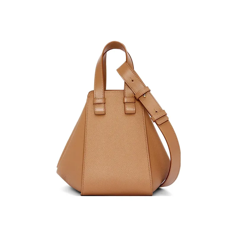 LOEWE Hammock Soft Grained Calfskin Shoulder Bag Crossbody Bag Handbag Regular Women's Toffee Color-4