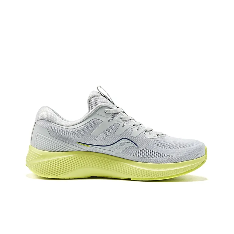 Saucony Lancer Cushioned Wear Resistant Slip Resistant Low Top Marathon Running Shoes Men's Gray-1