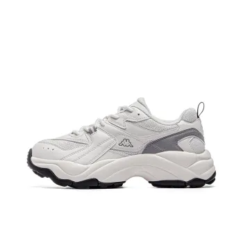 Kappa Anti Slip And Wear Resistant Breathable Low Top Casual Running Shoes Unisex Gray White