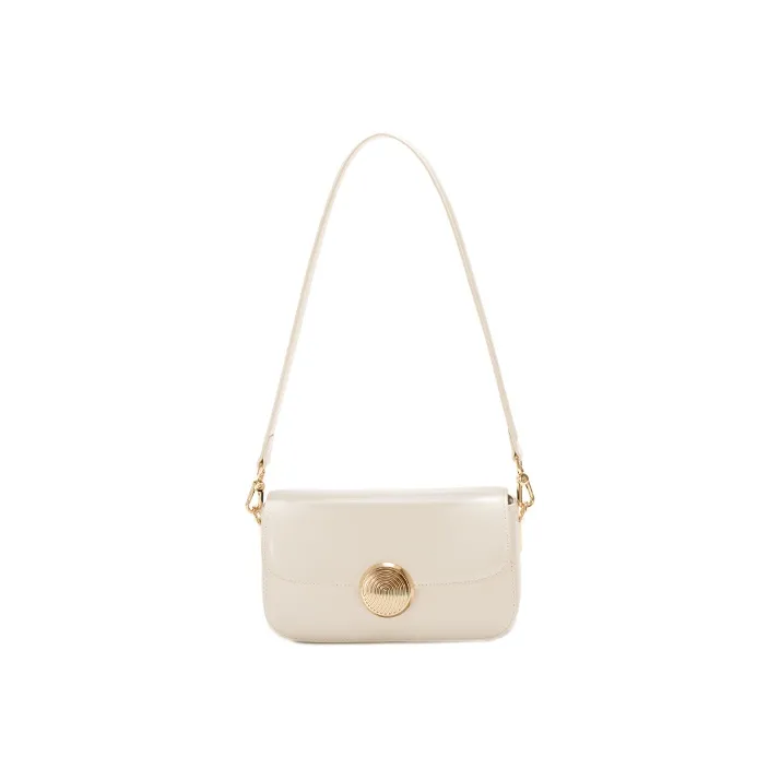 GXFMOD Cow Leather Shoulder Bag Small Square Bag Shoulder Bag Women's Black/White/Khaki-6