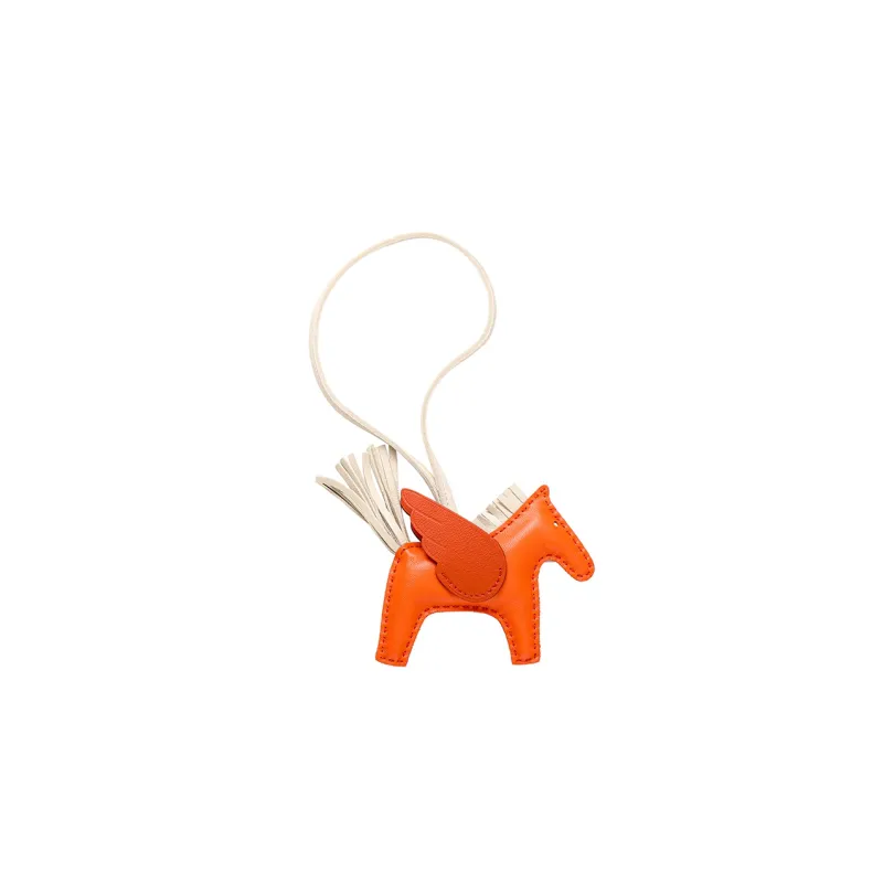 HERMES Rodeo Pegase Pendants Unisex Orange-1
