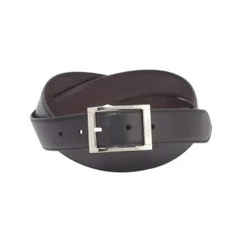Paul Smith Double-Sided Letter Decoration Pin Buckle Leather Belts Men's Black Brown