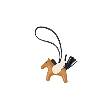 HERMES Cow Leather Pendants Unisex Brown