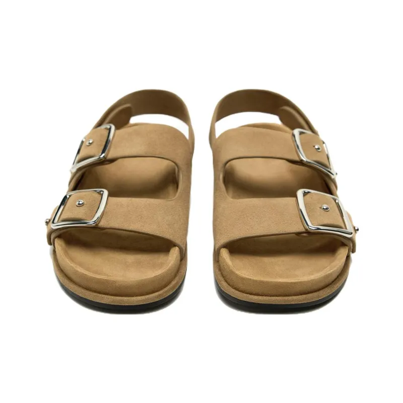 ZARA Beach Sandals Women's Sandy Brown-3