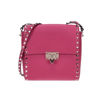 Valentino Leather Shoulder Bag Crossbody Bag Regular Women's Pink