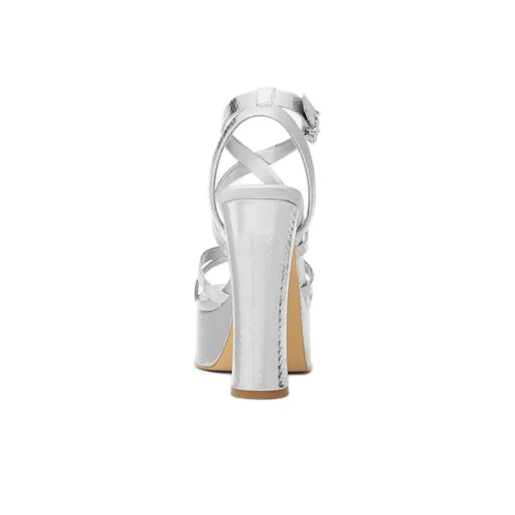 MICHAEL KORS Paola Strap Sandals Women's Silver-3