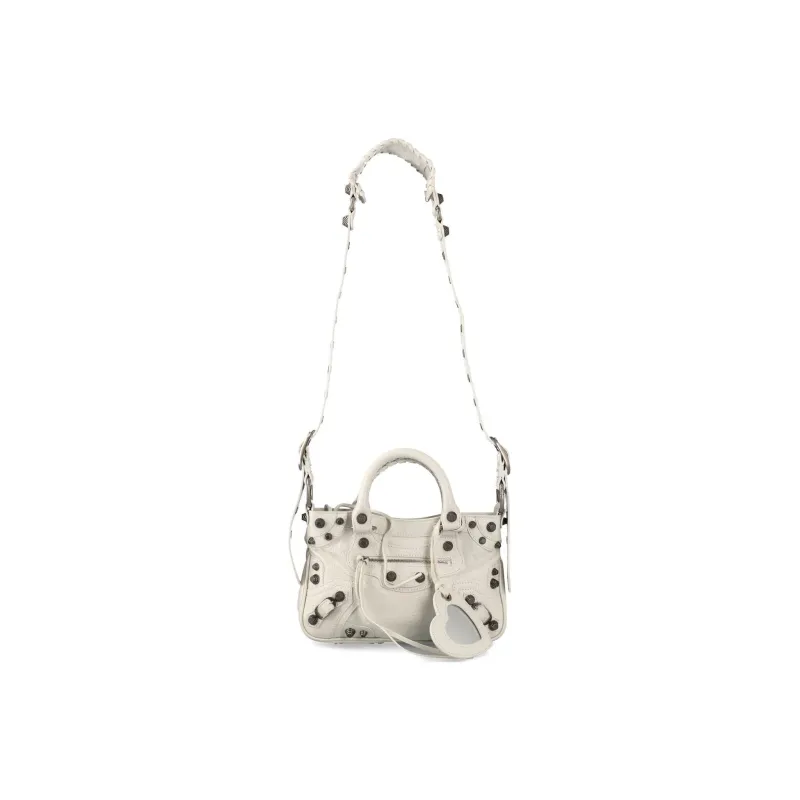 Balenciaga Neo Cagole Fine Grained Sheepskin Tote Bag, Shopping Bag, Handbag Small Size Women's White-1