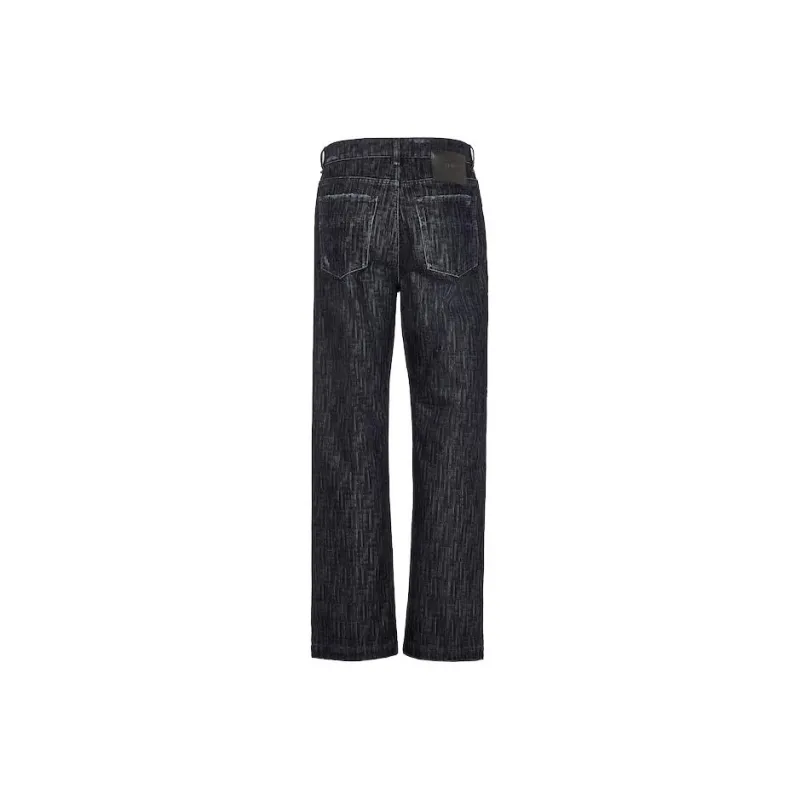 FENDI Button Detailed Straight Leg Jeans-1