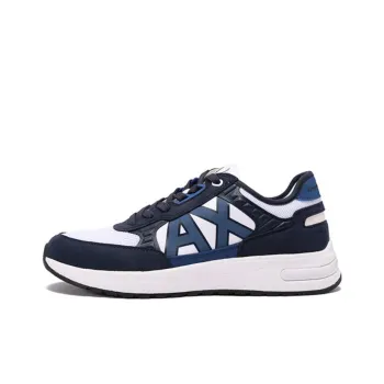 ARMANI EXCHANGEAE Low Top Casual Shoes Men's White Marine Blue