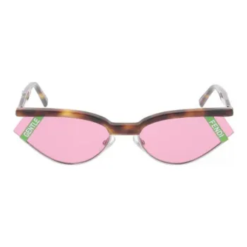 FENDI 800 Silver Acetate Butterfly Sunglasses Women's Tortoiseshell