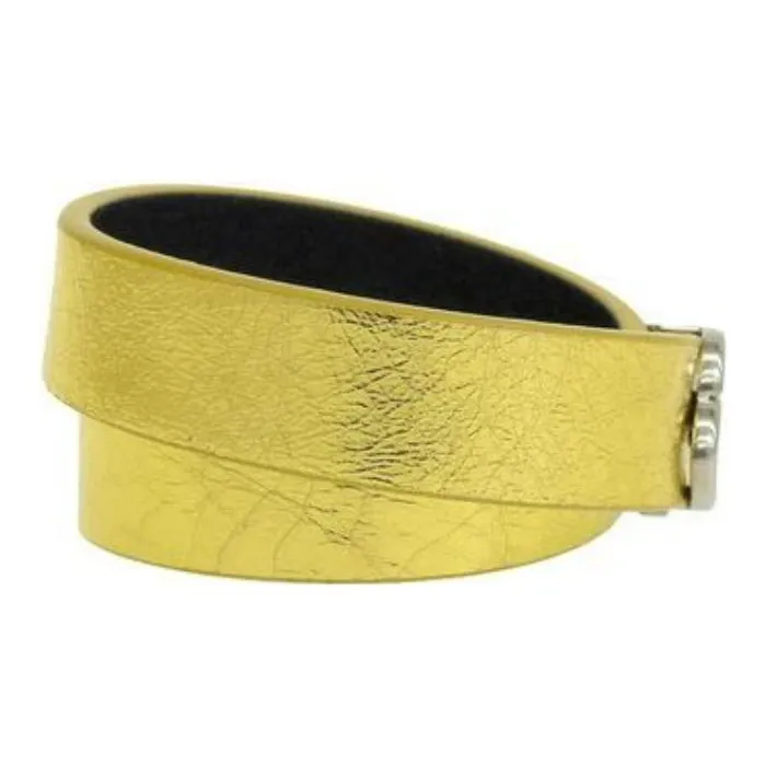 Balenciaga Leather Wristbands Women's Yellow-2