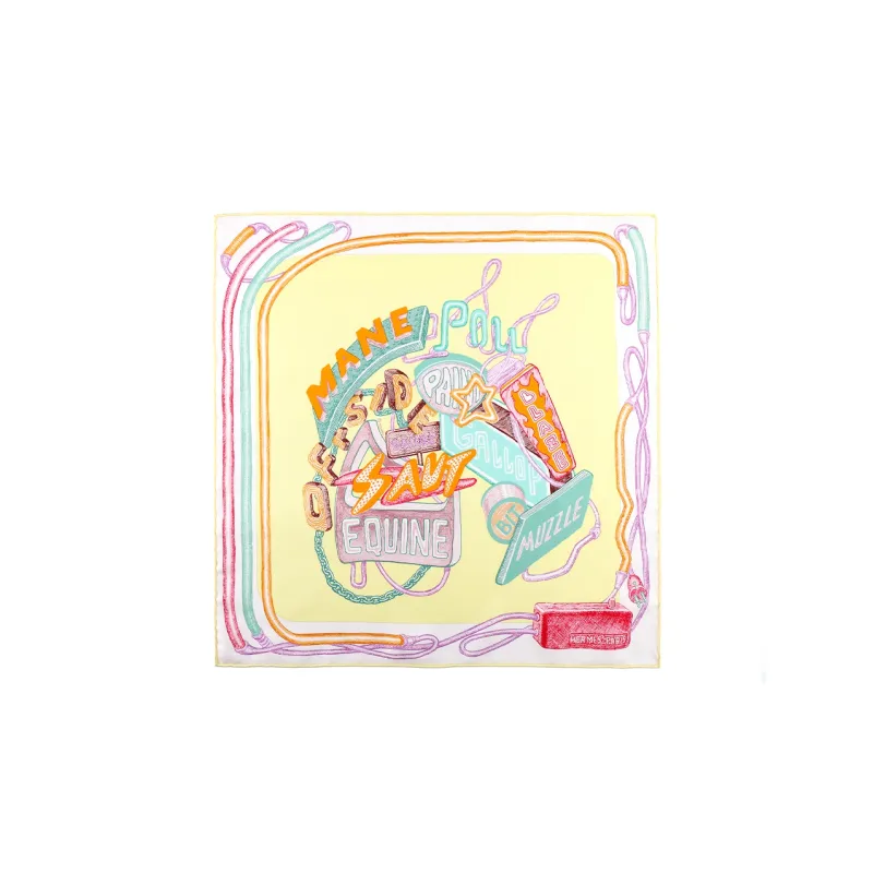 HERMES Silk Scarves Women's Yellow-0