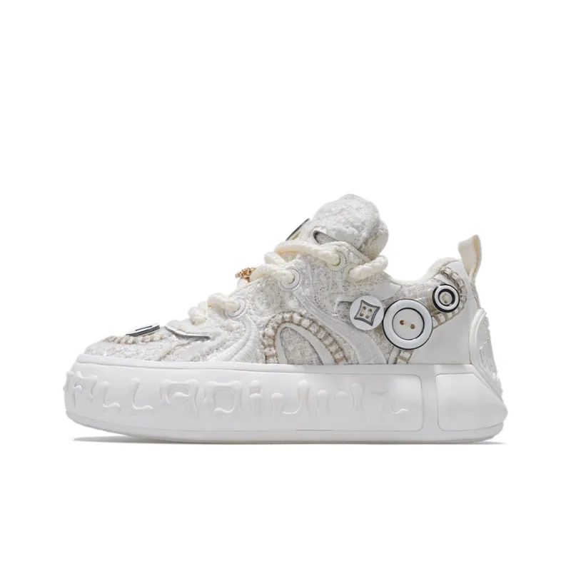 Palladium Slip Resistant Low Top Skateboard Shoes Unisex White-0