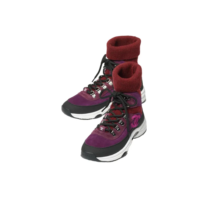 CHANEL High-Top Casual Shoes Unisex Fuchsia-2