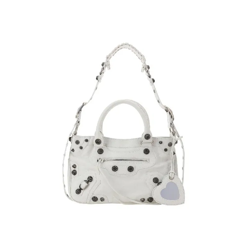 Balenciaga Lambskin One Shoulder Handbags Regular Women's White-0