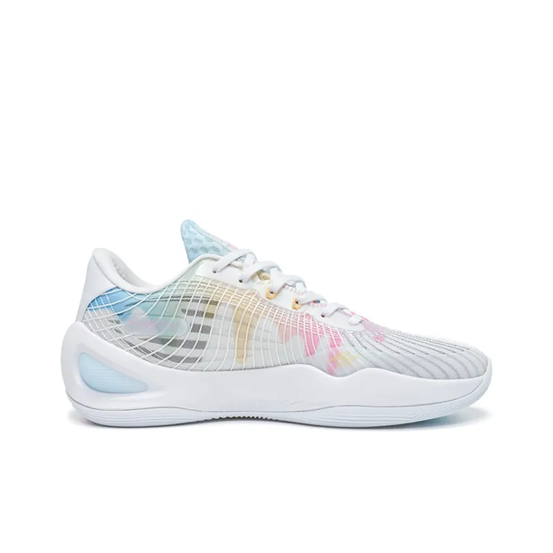 RIGORER Reeves Generation Low Top Basketball Shoes Men's White Pink Yellow-2