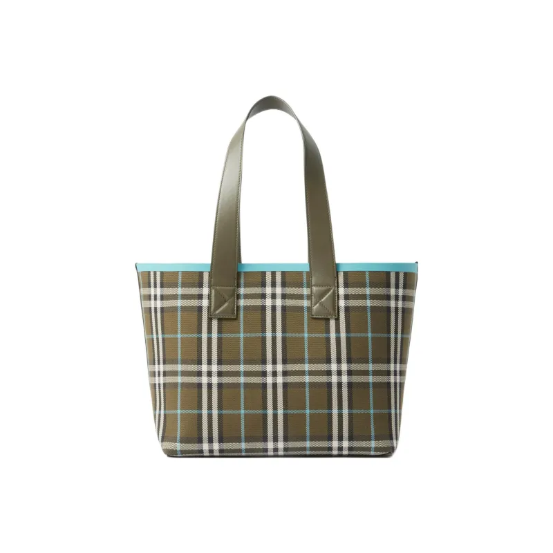 Burberry Cotton Canvas Bag, Tote Bag, Shopping Bag, Handbag Trumpets Women's Olive Green-1